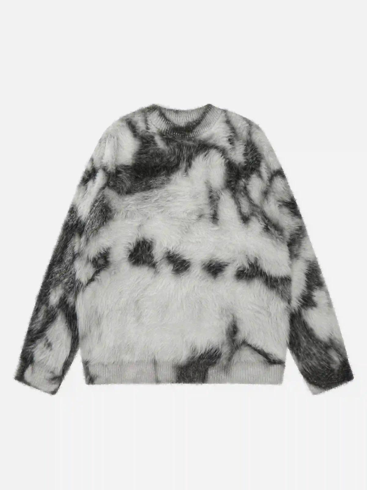 Mohair Tie-Dye Design Sweater