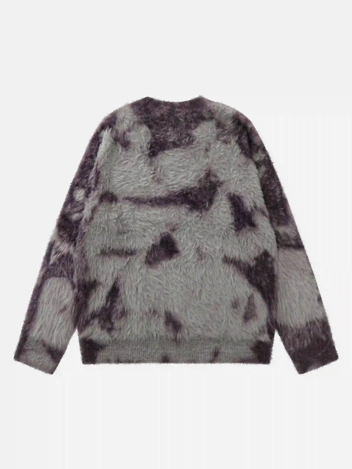 Mohair Tie-Dye Design Sweater