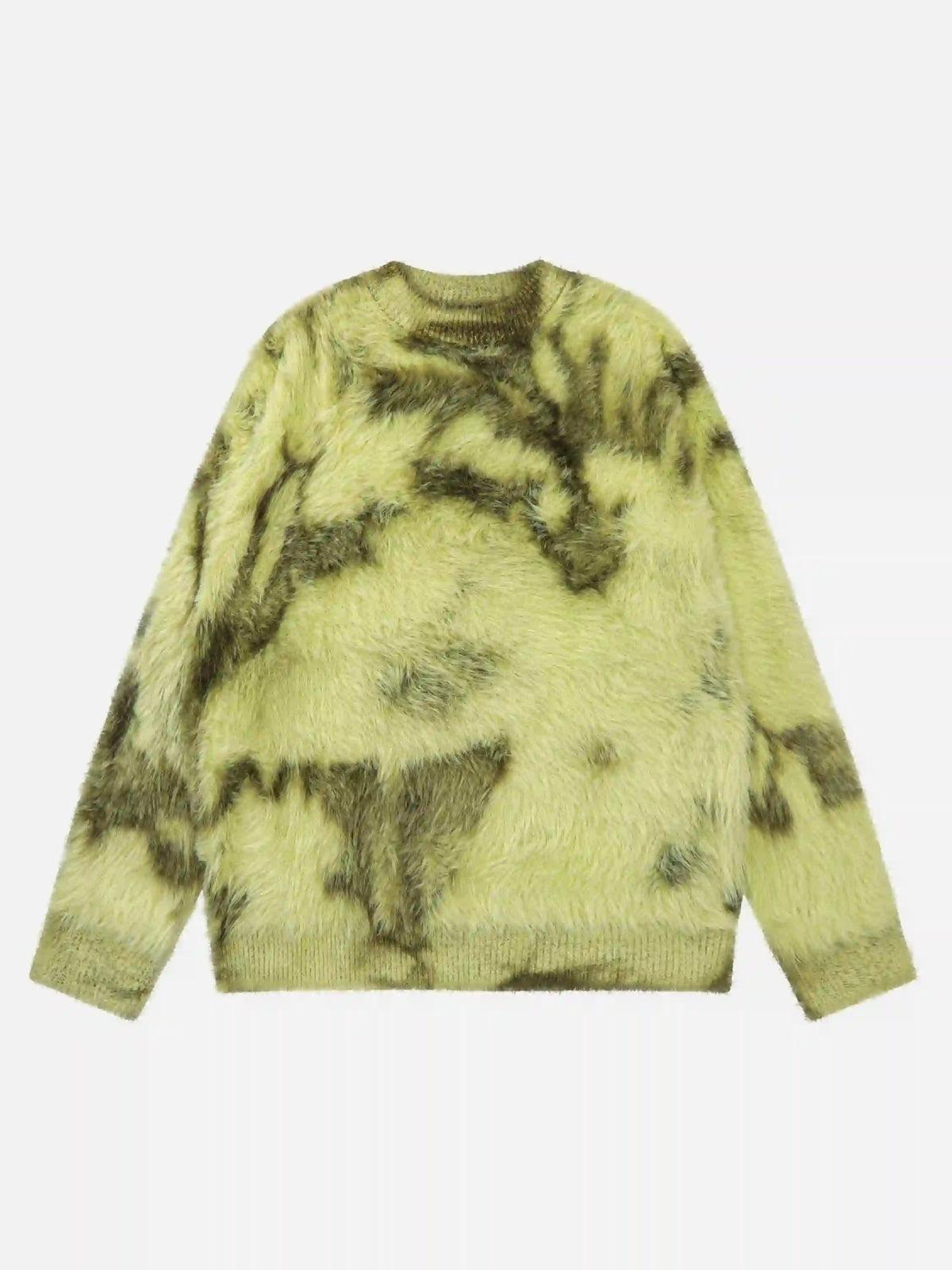 Mohair Tie-Dye Design Sweater