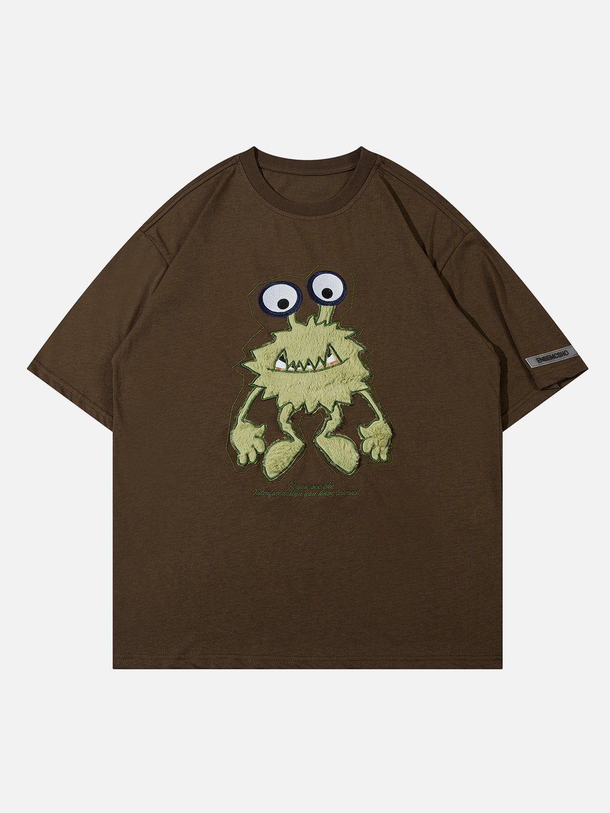 Monster Embroidery Print Tee