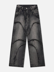 Multi Fringe Washed Jeans