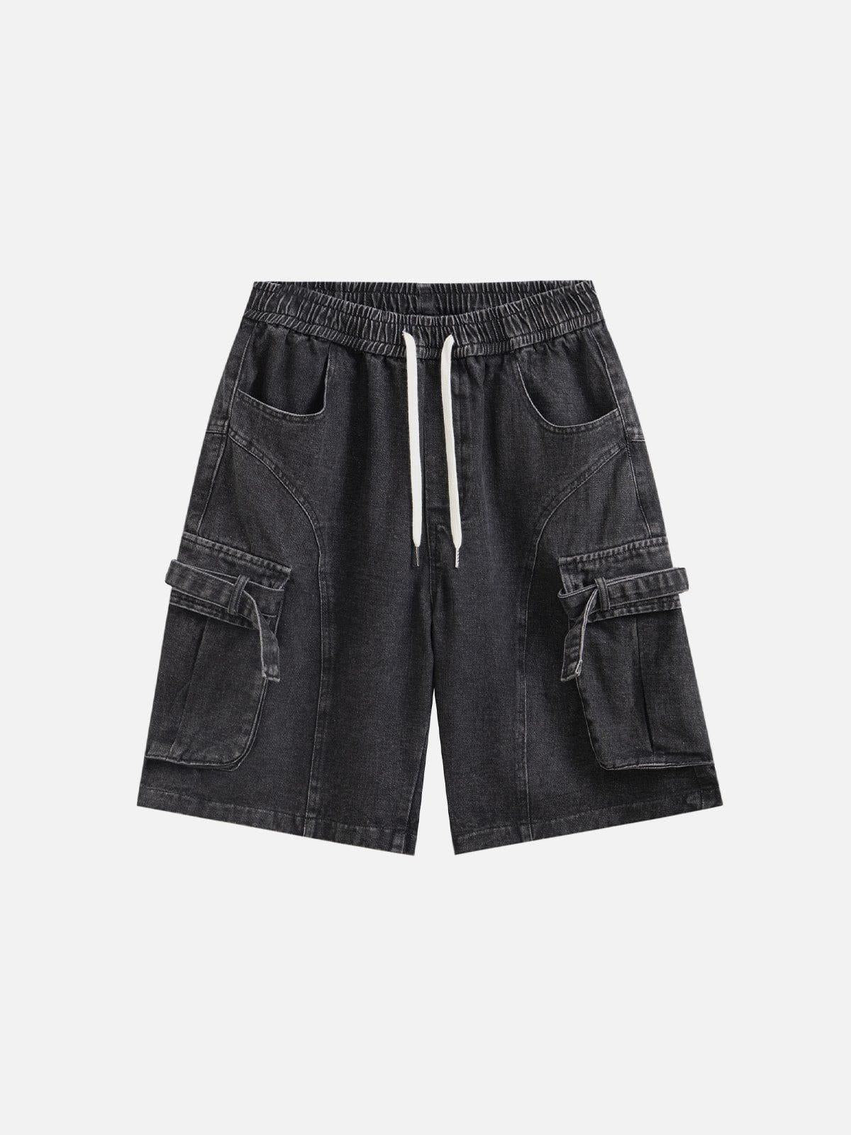 Multi Pocket Drawstring Jorts