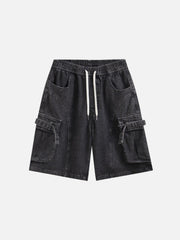 Multi Pocket Drawstring Jorts