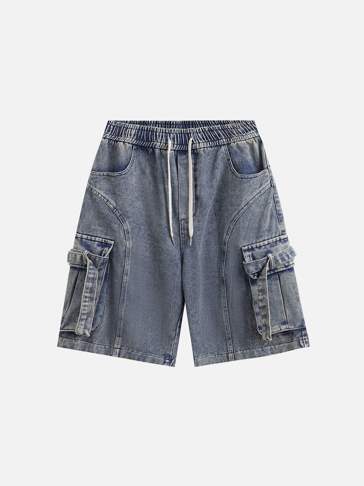 Multi Pocket Drawstring Jorts