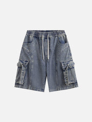 Multi Pocket Drawstring Jorts