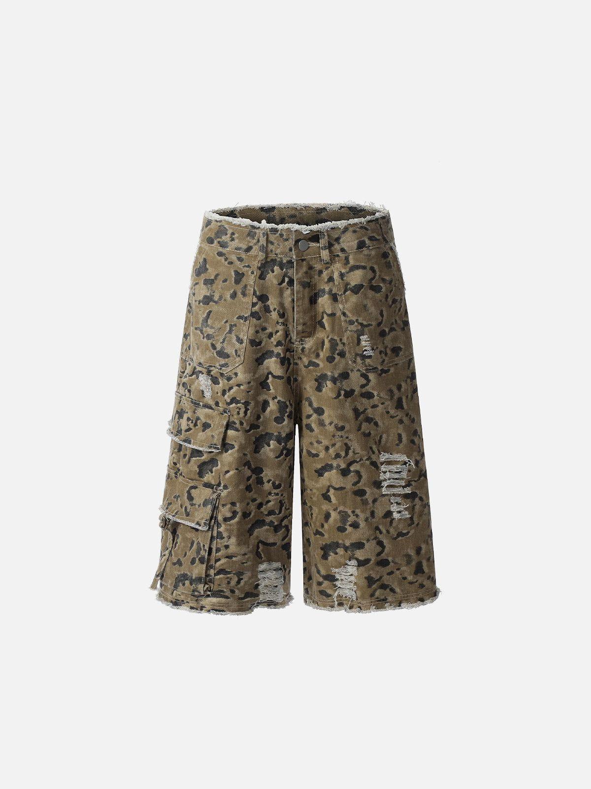 Multi Pocket Fringe Longline Jorts