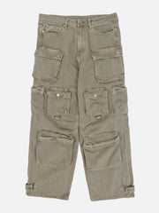 Multi-Pocket Wide-Leg Jeans