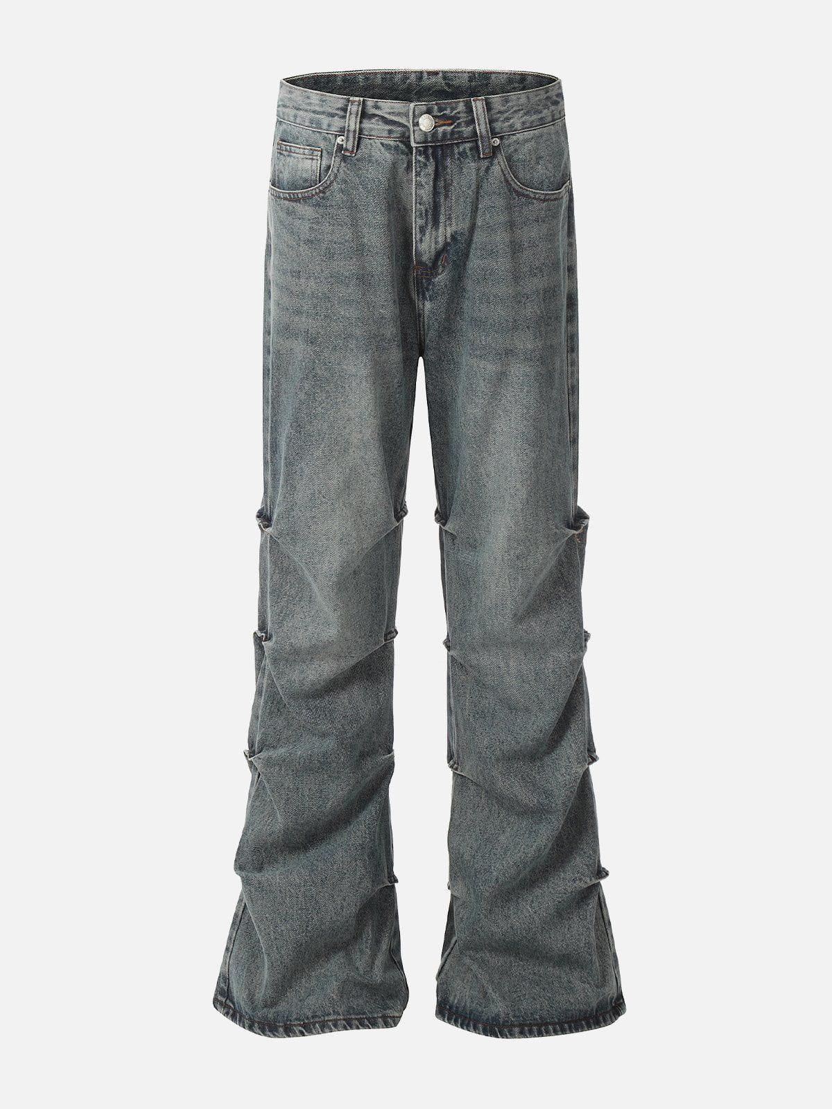 Multi Wrinkle Washed Jeans