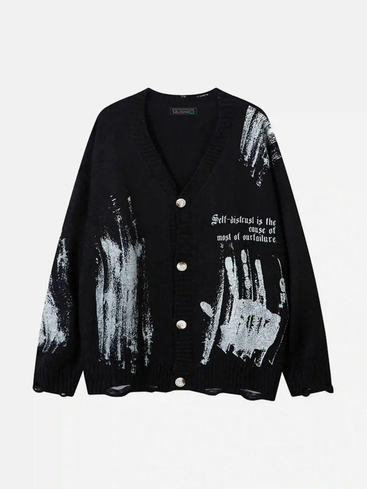 Palm Graffiti Cardigan