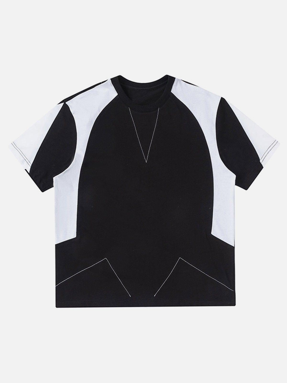 Patchwork Color Blocking Tee