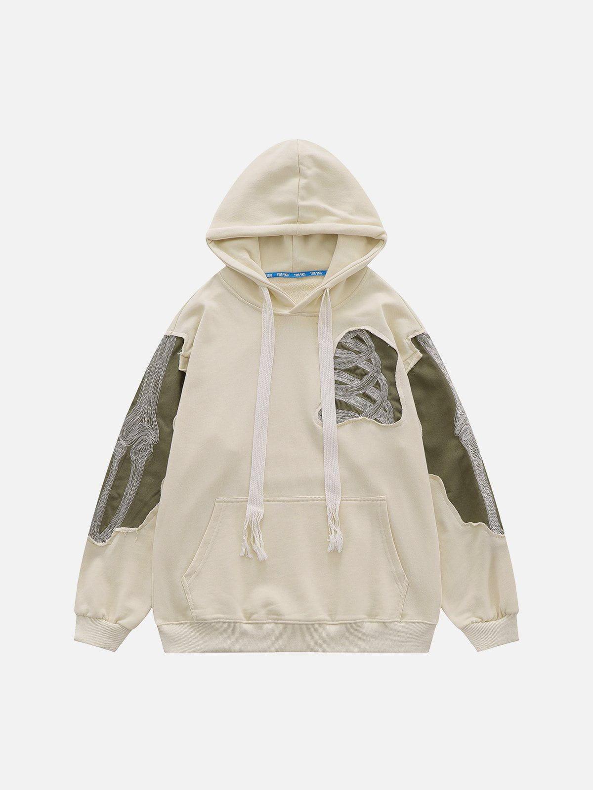 Patchwork Skeleton Hoodie
