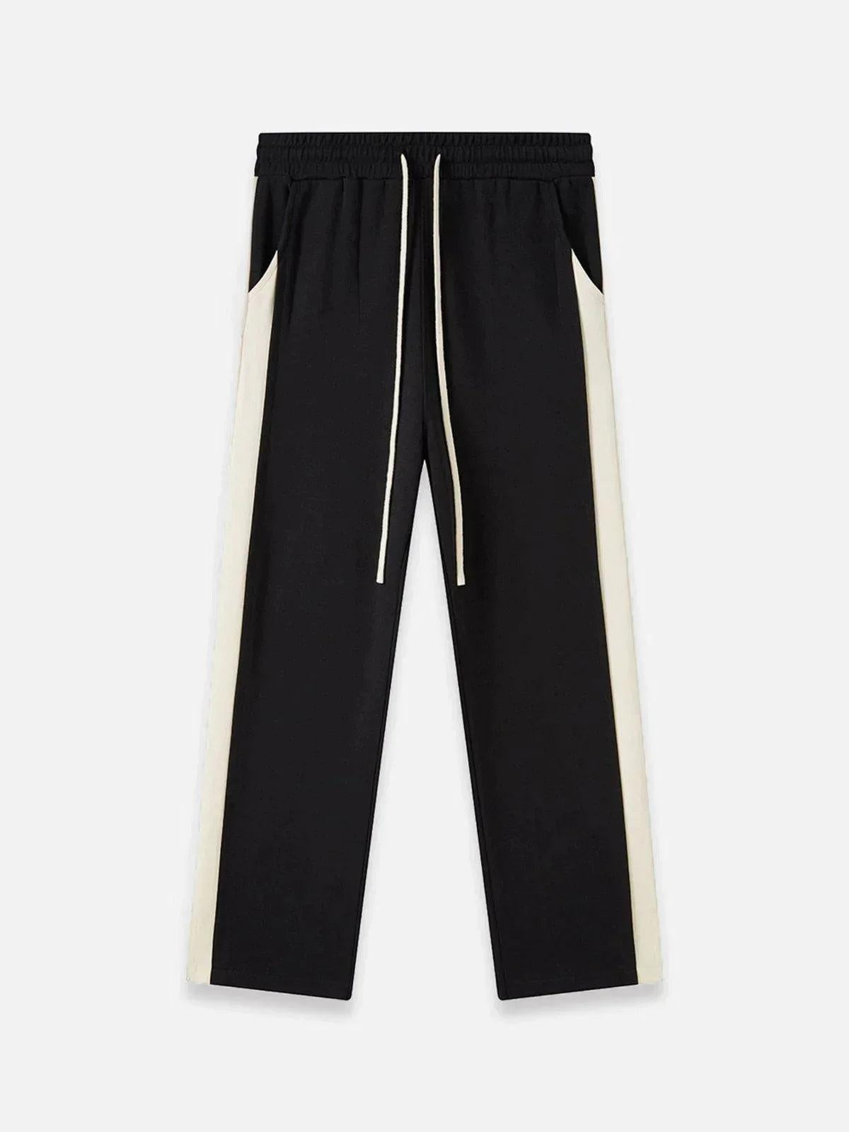 Patchwork Split Pants