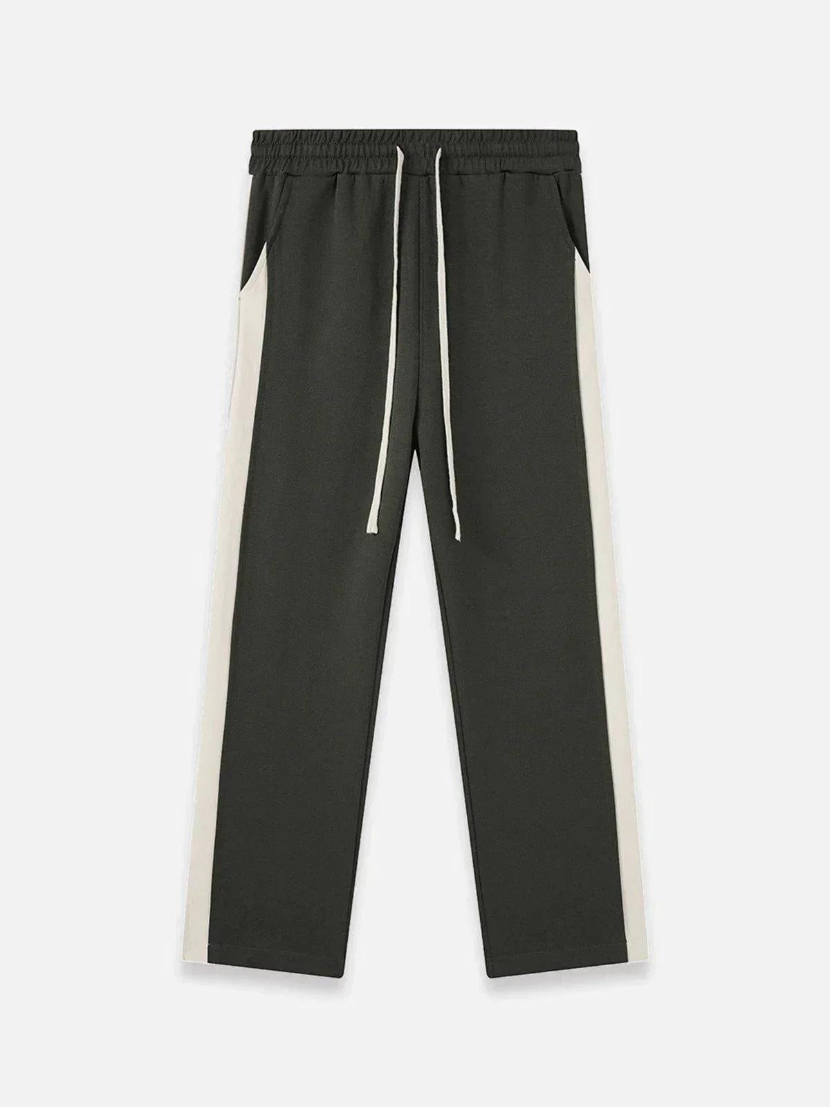 Patchwork Split Pants