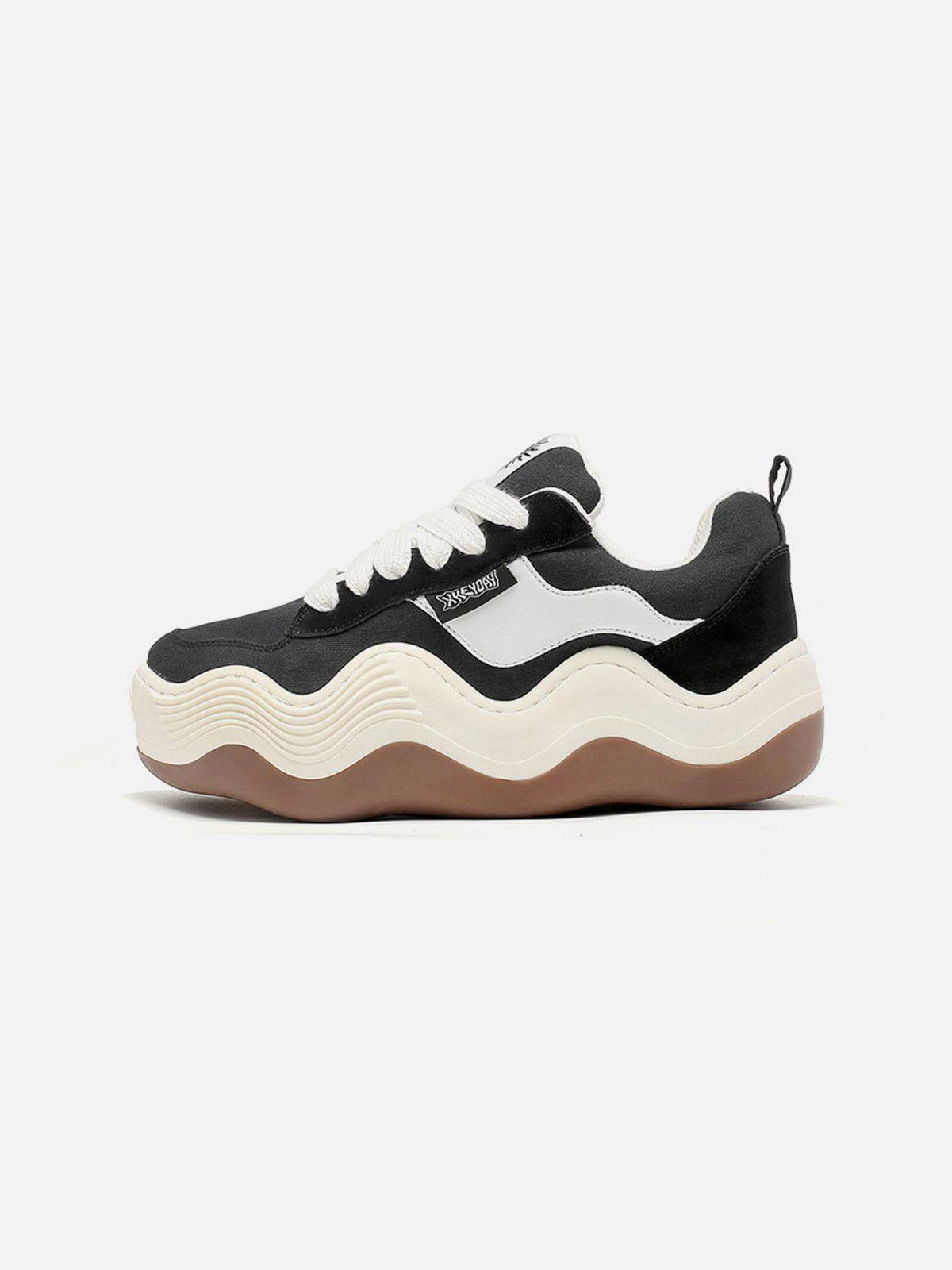 Patchwork Thick Sole Dissolving Shoes