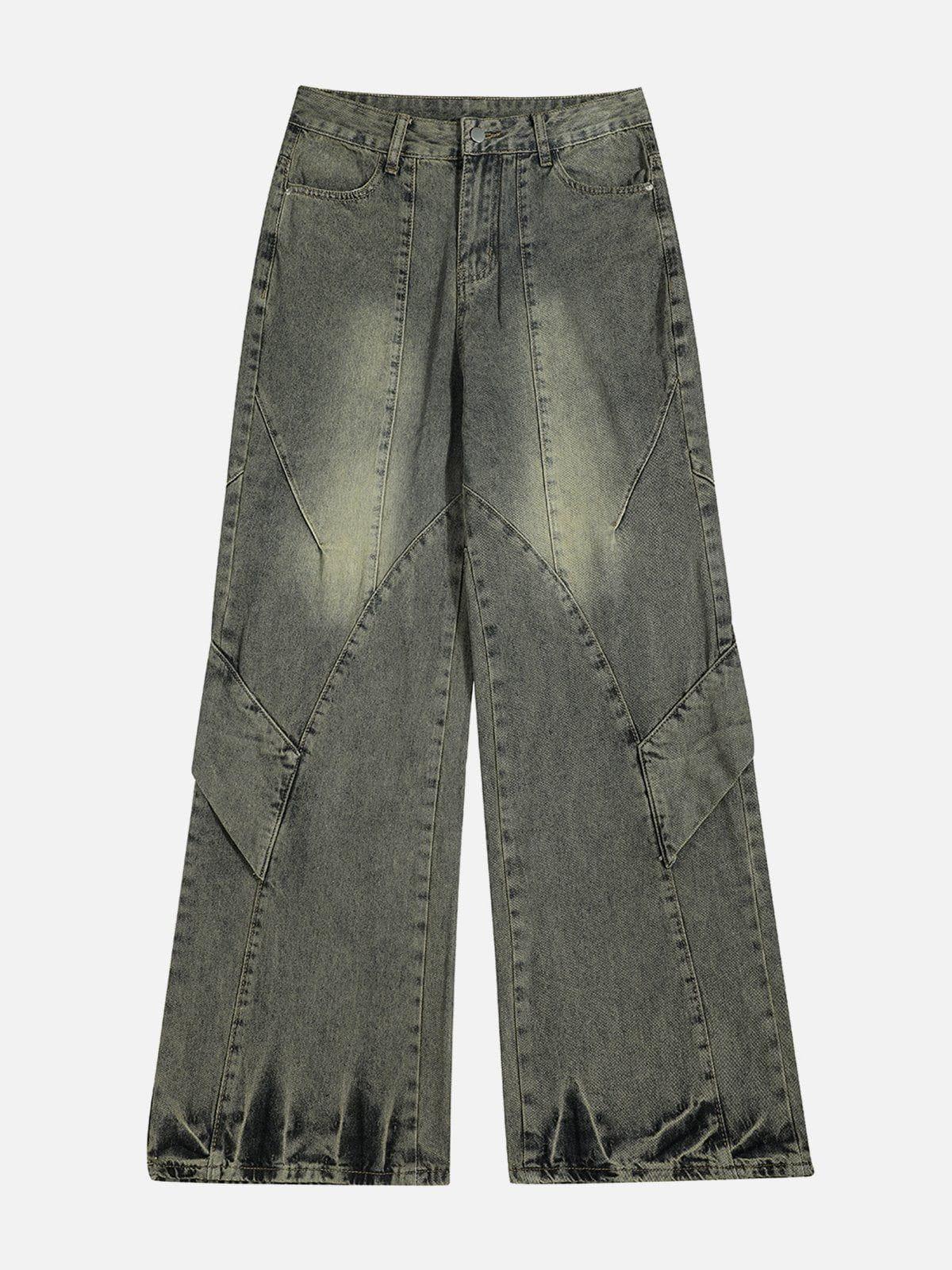 Patchwork Washed Jeans