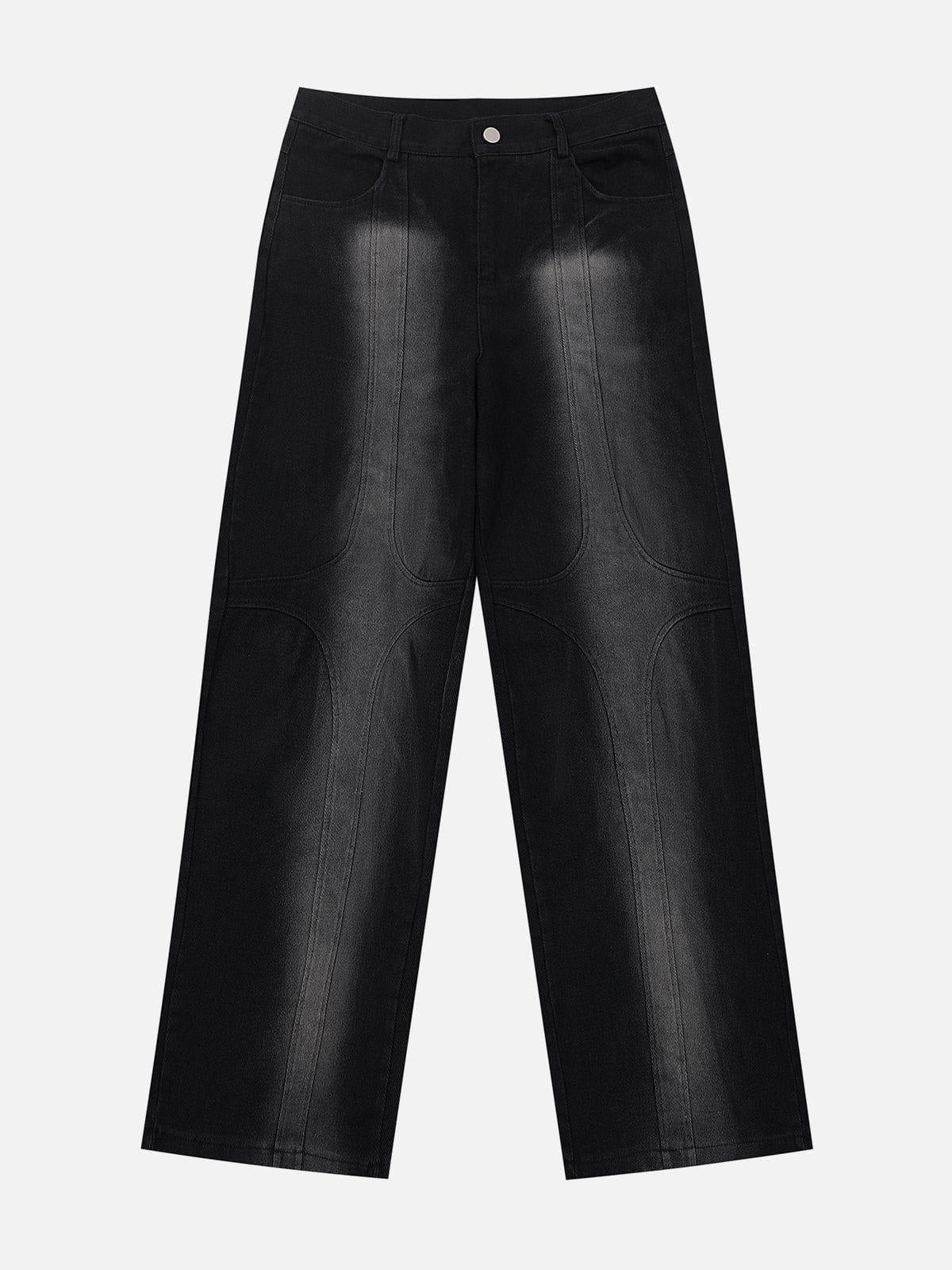 Patchwork Washed Design Jeans