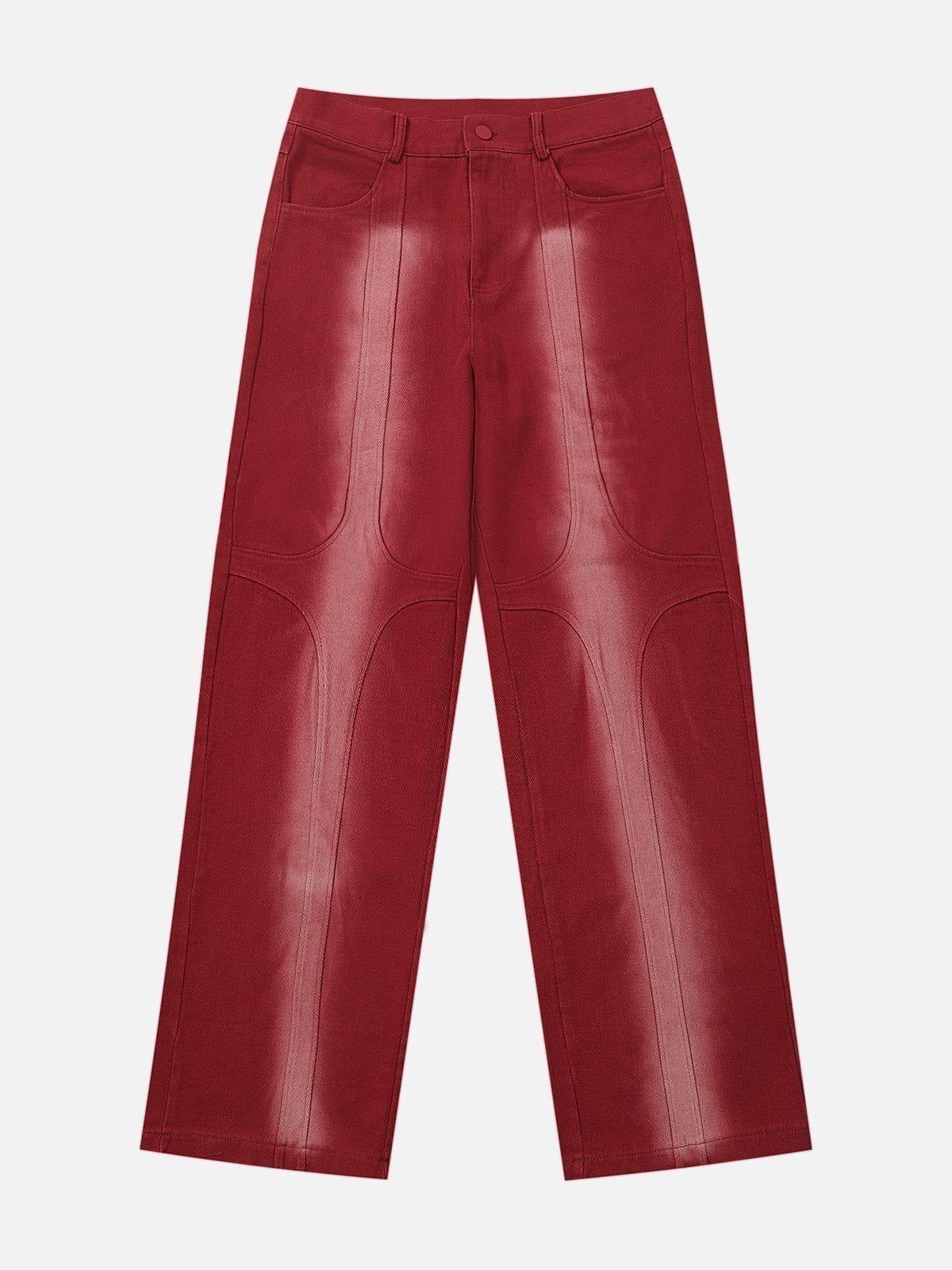 Patchwork Washed Design Jeans