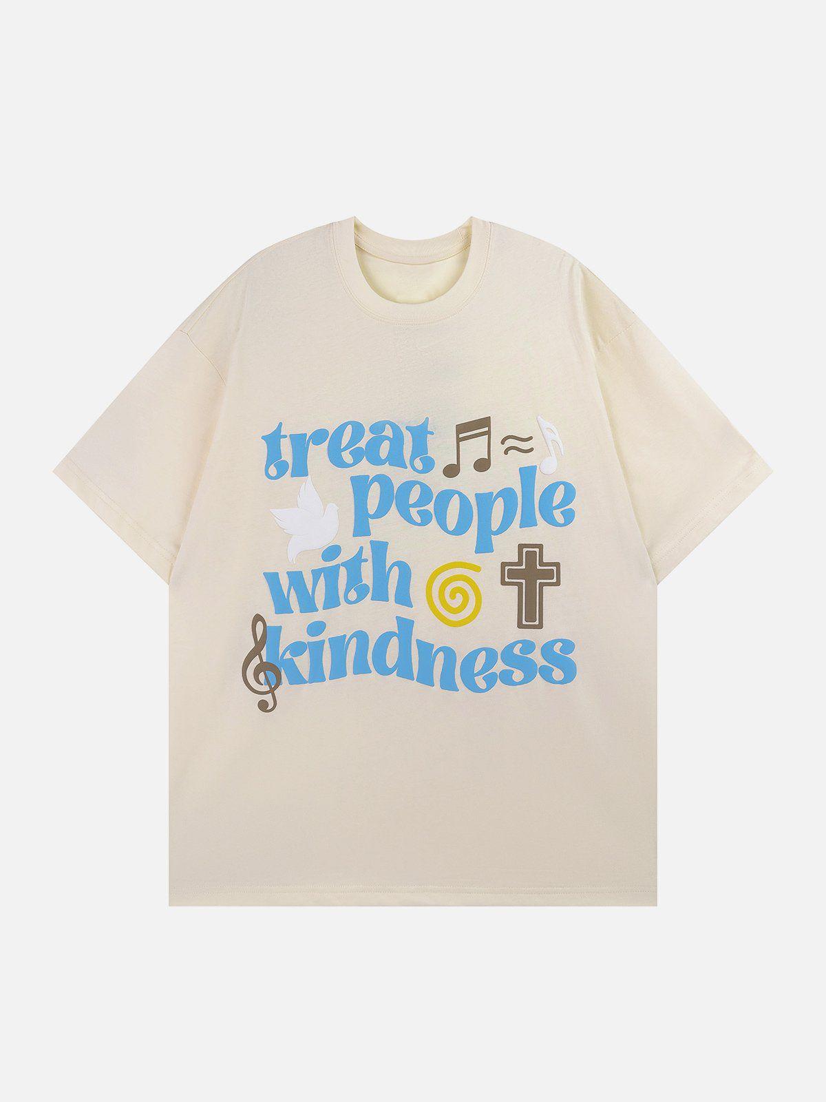 Peace & Love Music Elements Print Tee