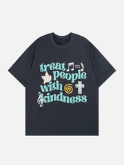 Peace & Love Music Elements Print Tee