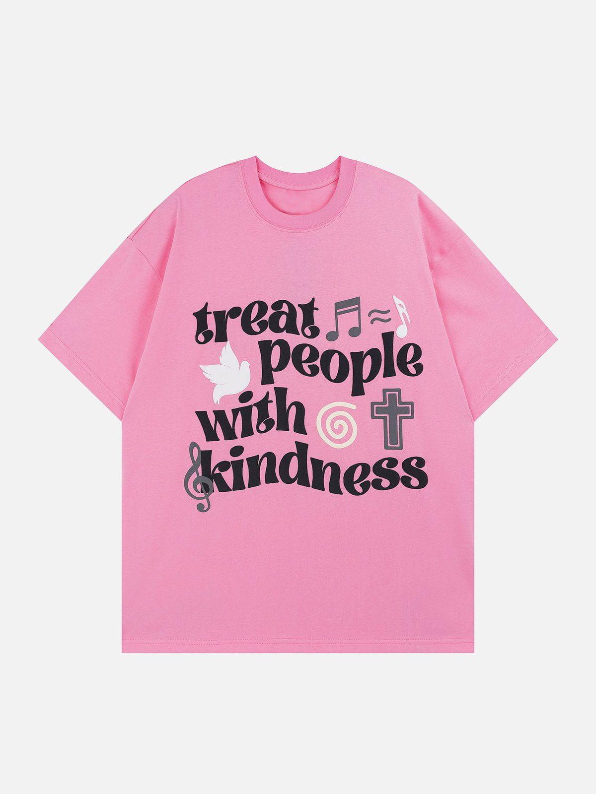 Peace & Love Music Elements Print Tee