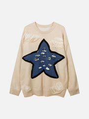 Pentagram Torn Loose Sweater