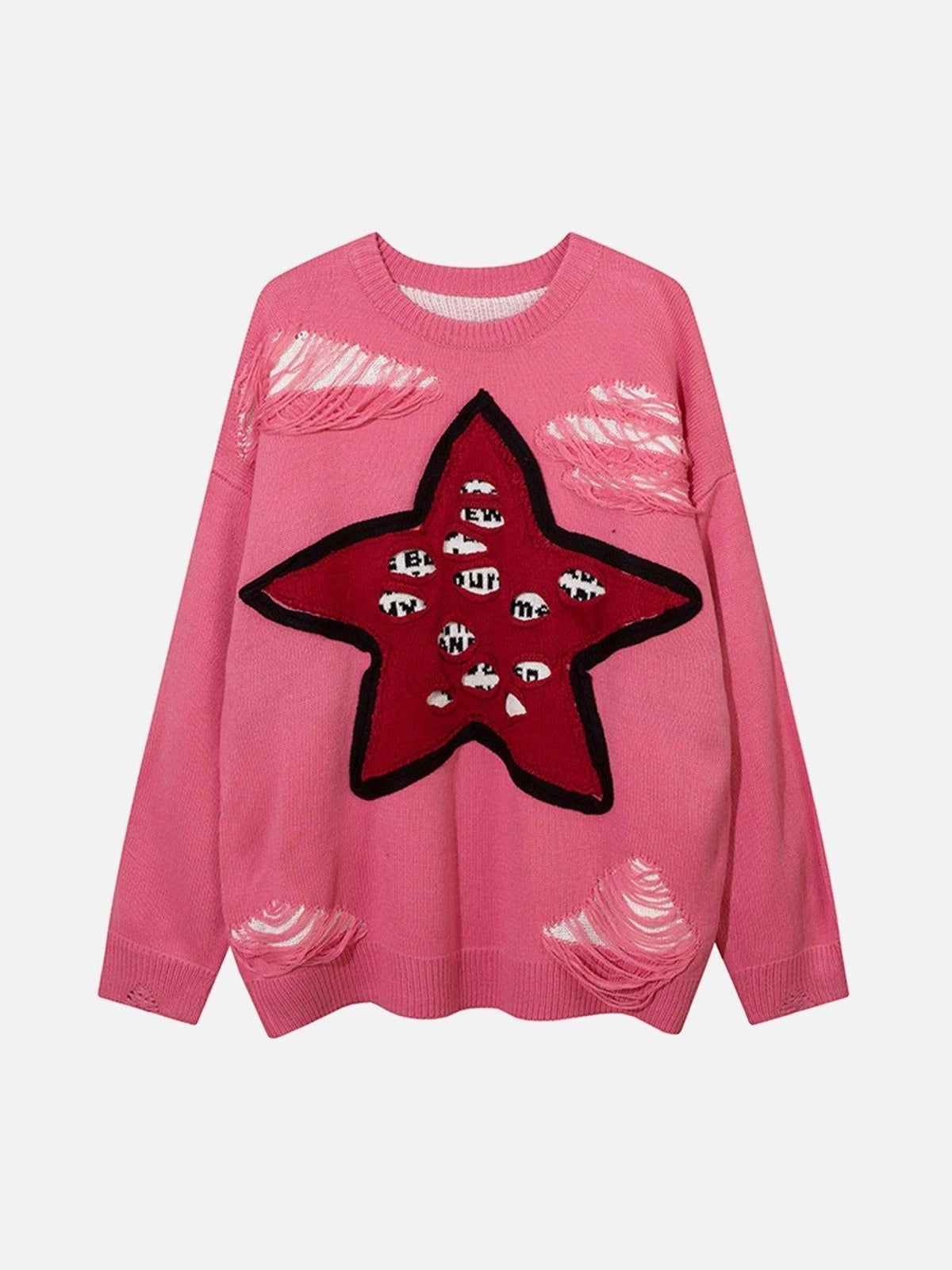 Pentagram Torn Loose Sweater