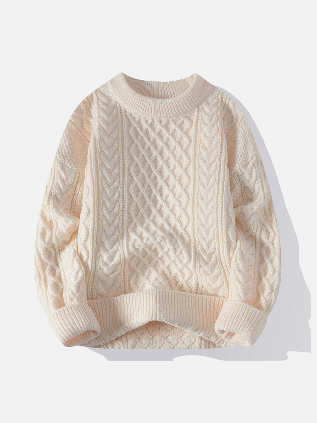 Personality Twist Knit Sweater