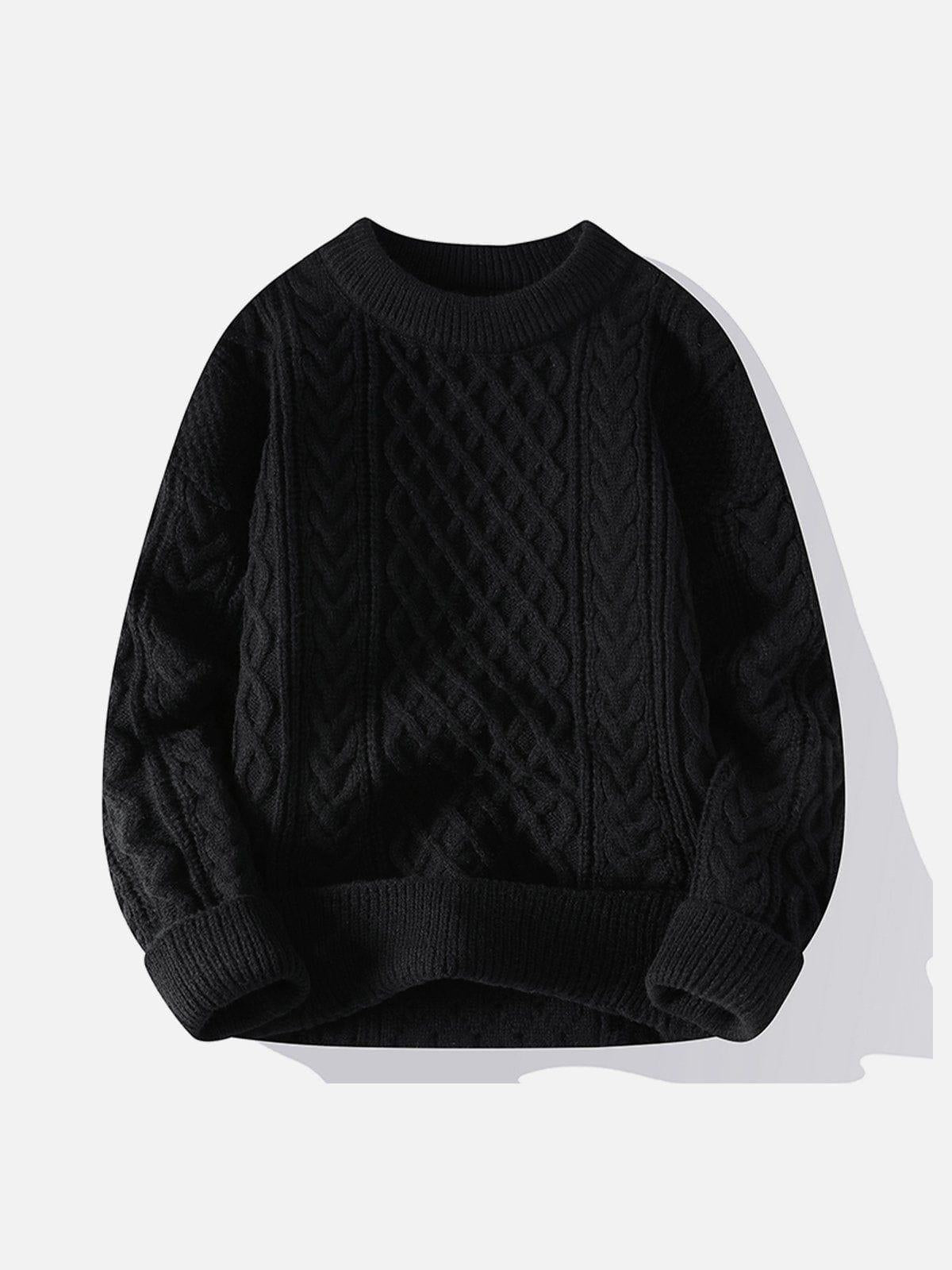 Personality Twist Knit Sweater