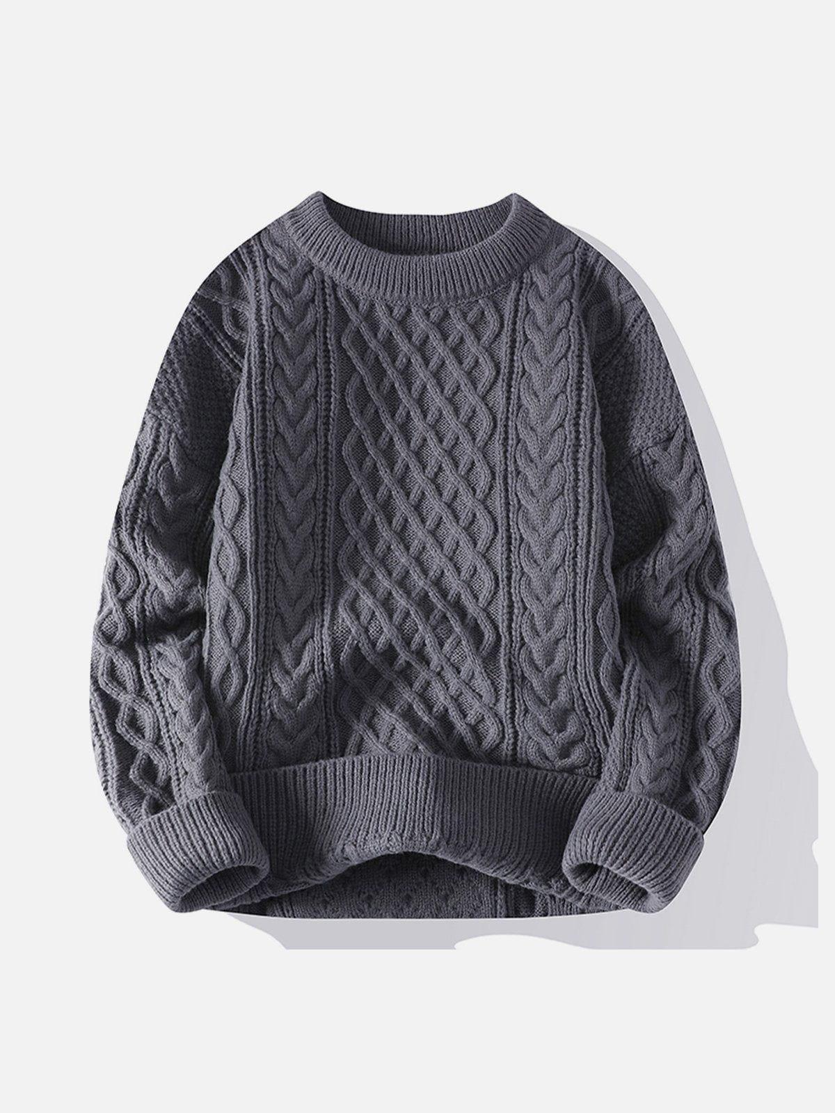 Personality Twist Knit Sweater