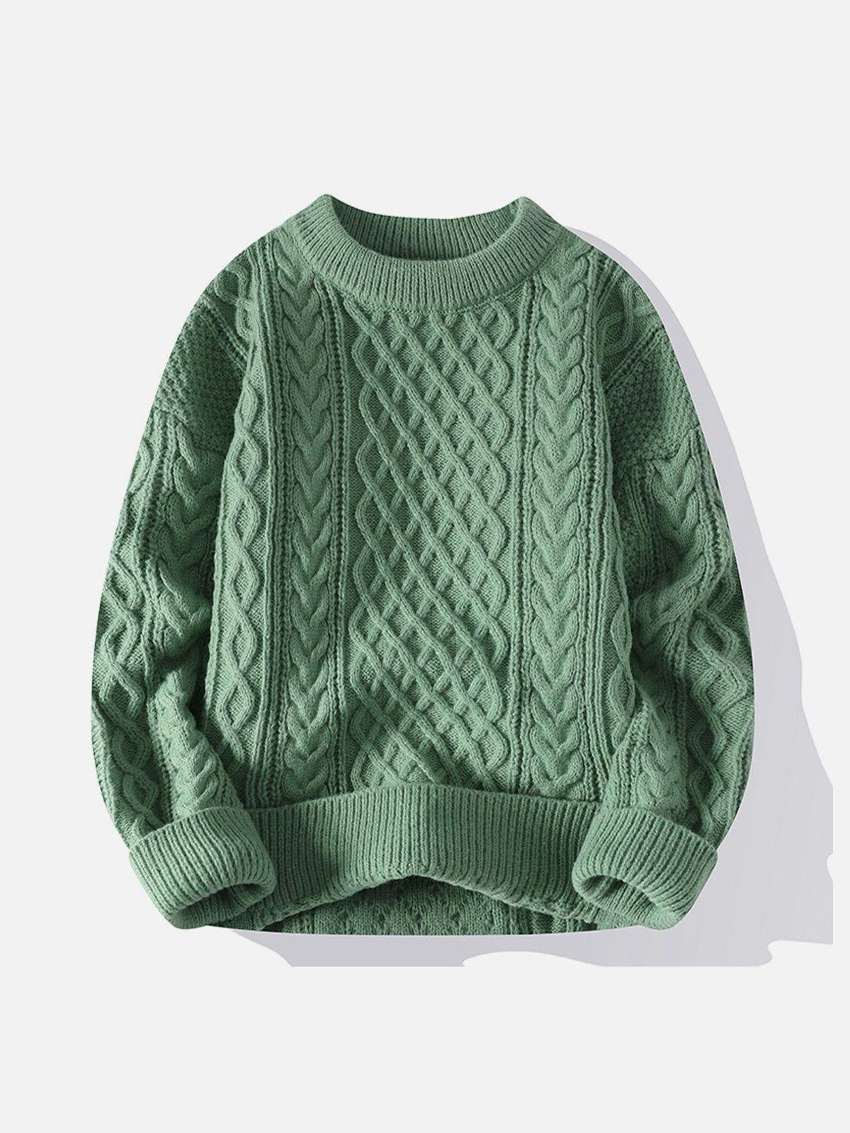 Personality Twist Knit Sweater