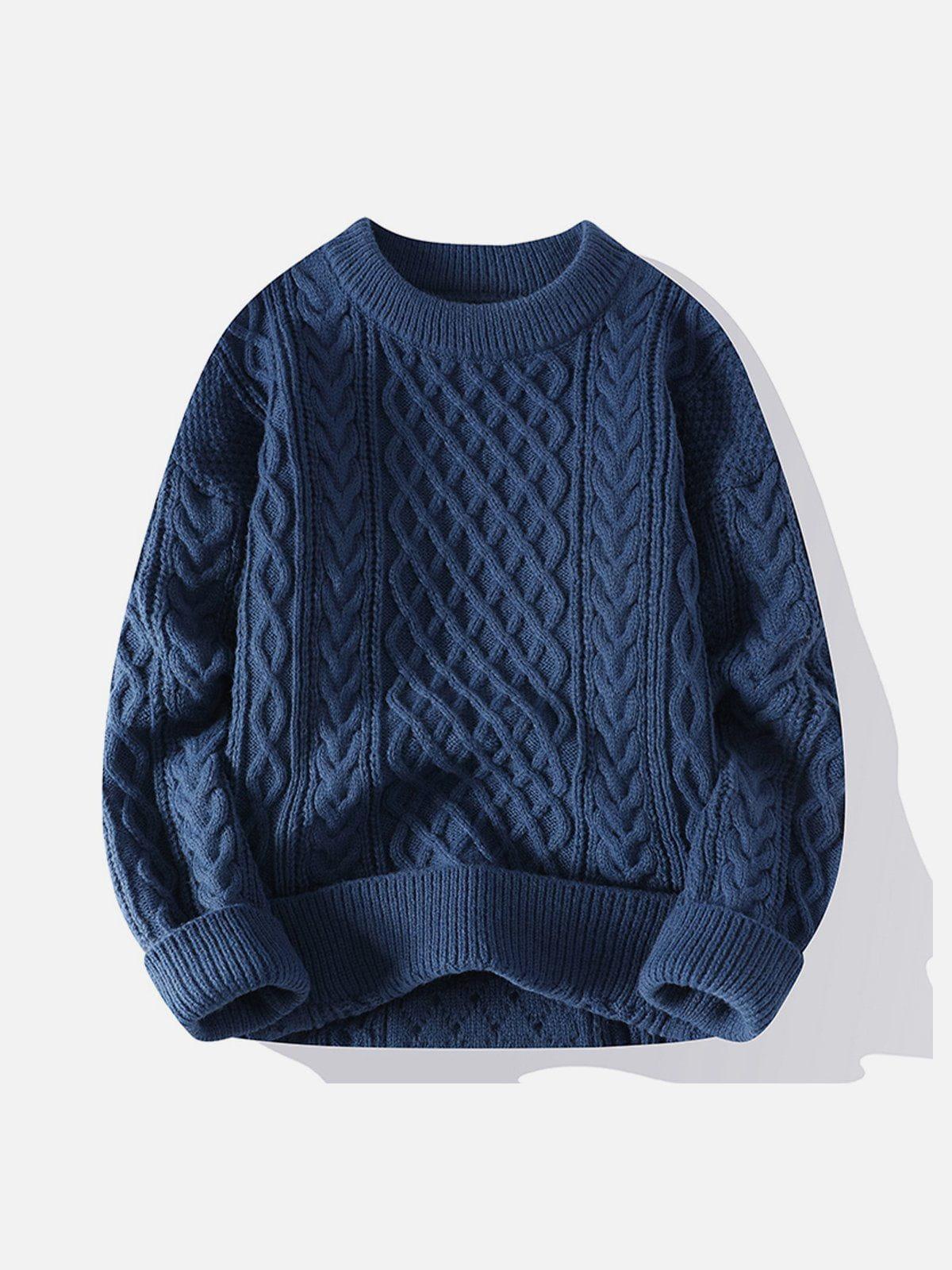 Personality Twist Knit Sweater