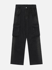 Pleated Pockets Jeans