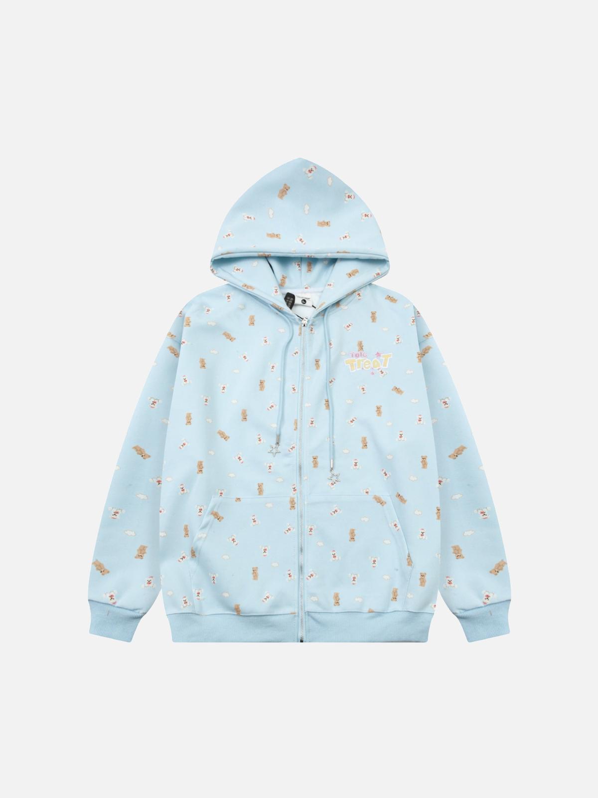 Print Adorable Little Bear Hoodie