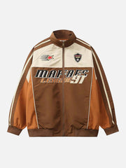 Racing Embroidered Patchwork Jacket