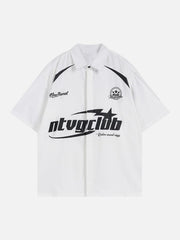Racing Style Oversized Short Sleeve Shirt