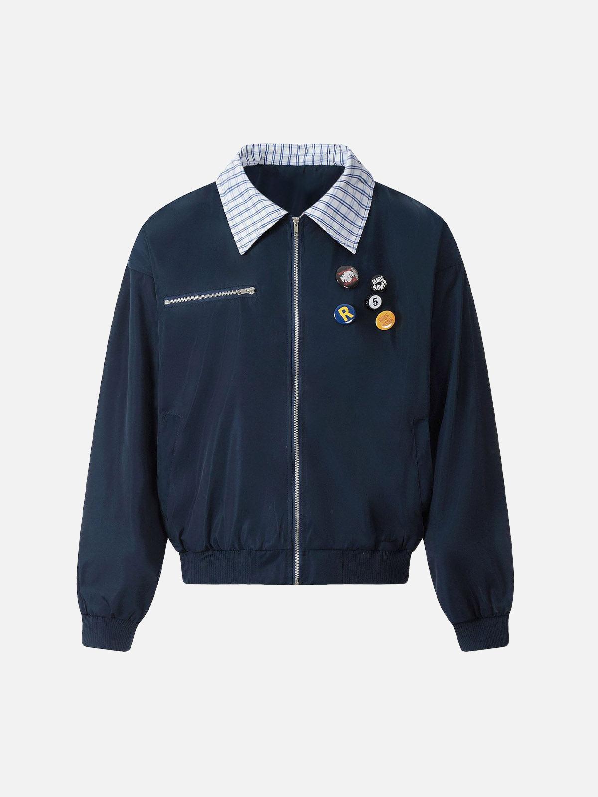 Retro Badge Stitching Work Jacket
