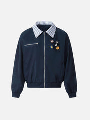 Retro Badge Stitching Work Jacket