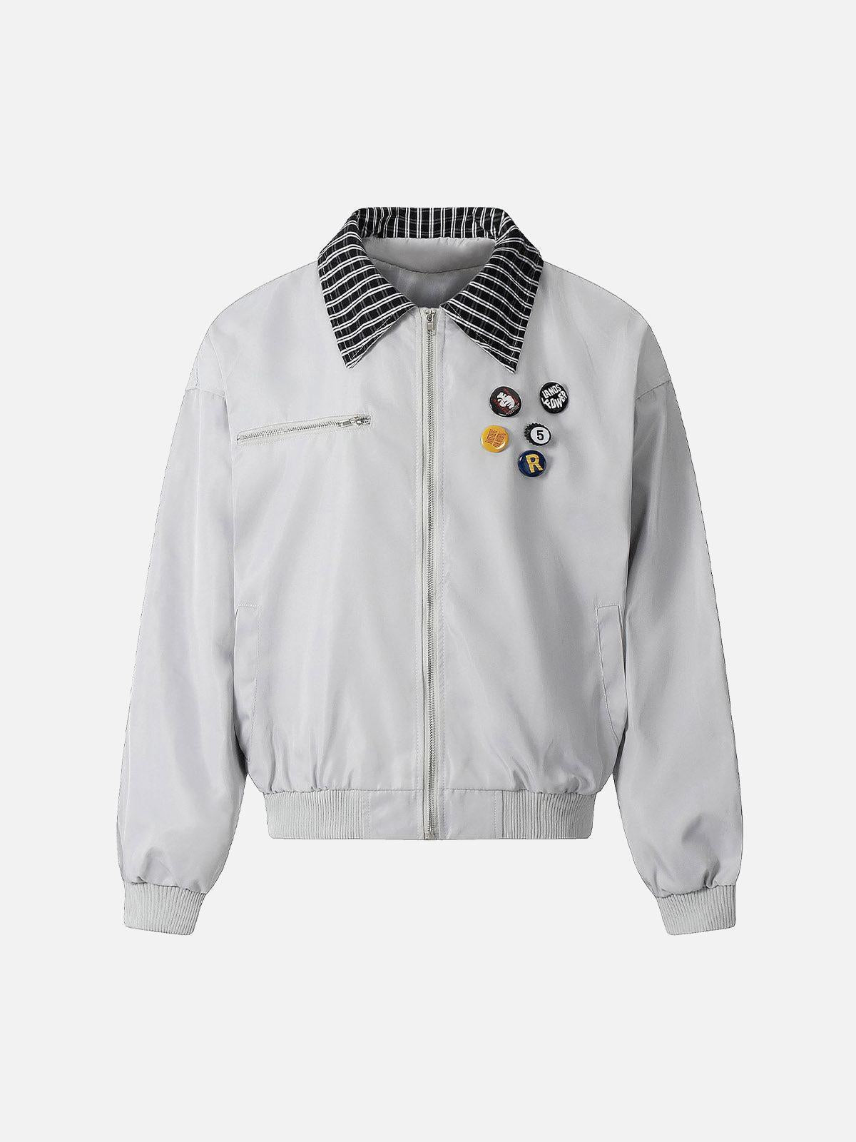 Retro Badge Stitching Work Jacket