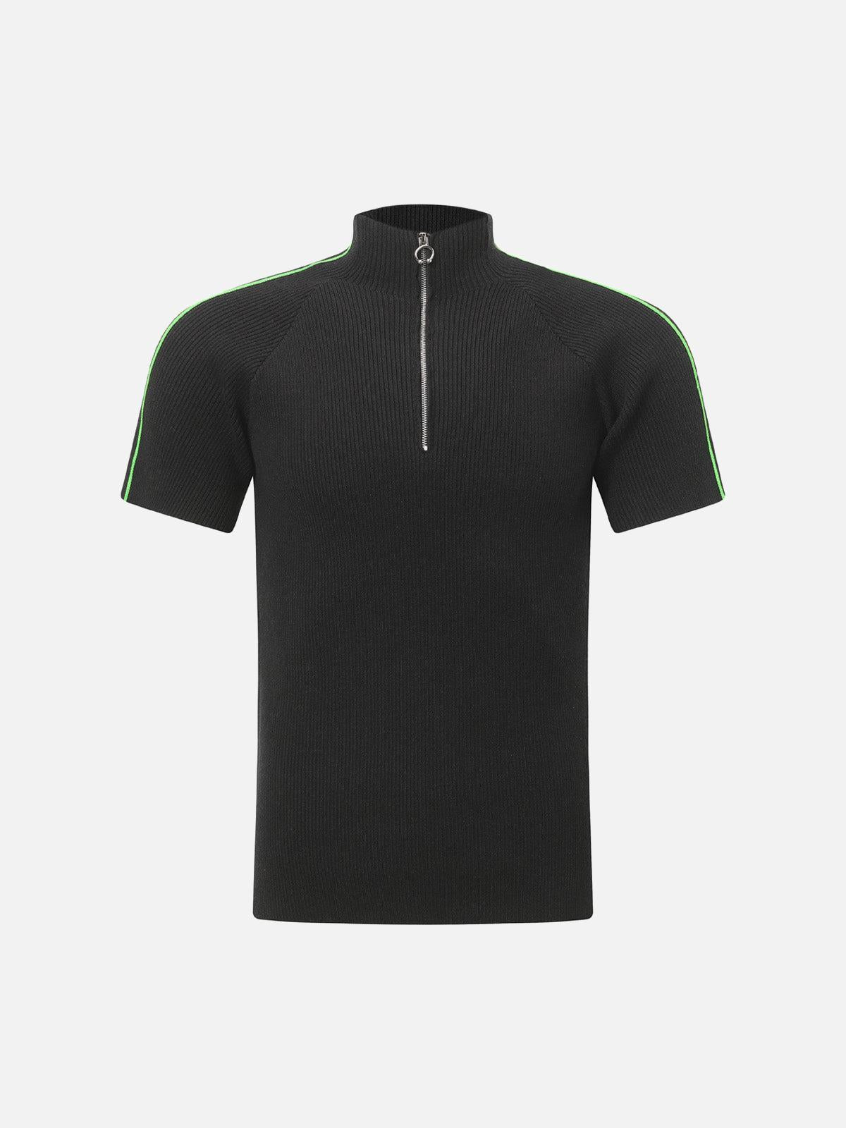 Retro Cleanfit Quarter Zip- Up T-Shirt