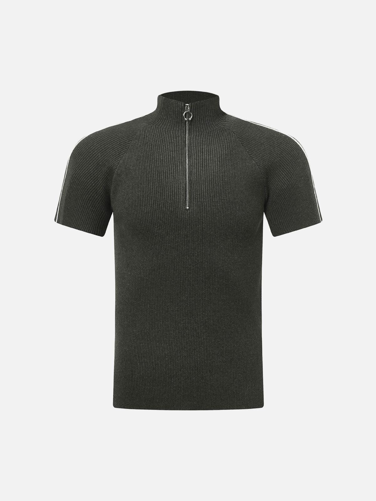 Retro Cleanfit Quarter Zip- Up T-Shirt