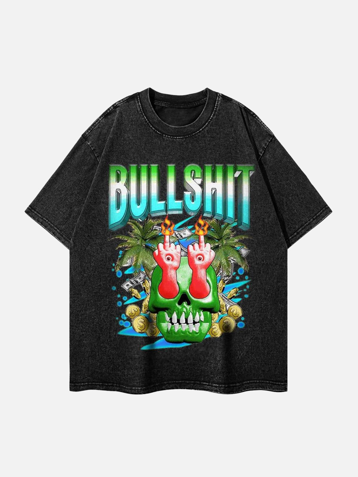 Retro Creative Letter Finger T-Shirt