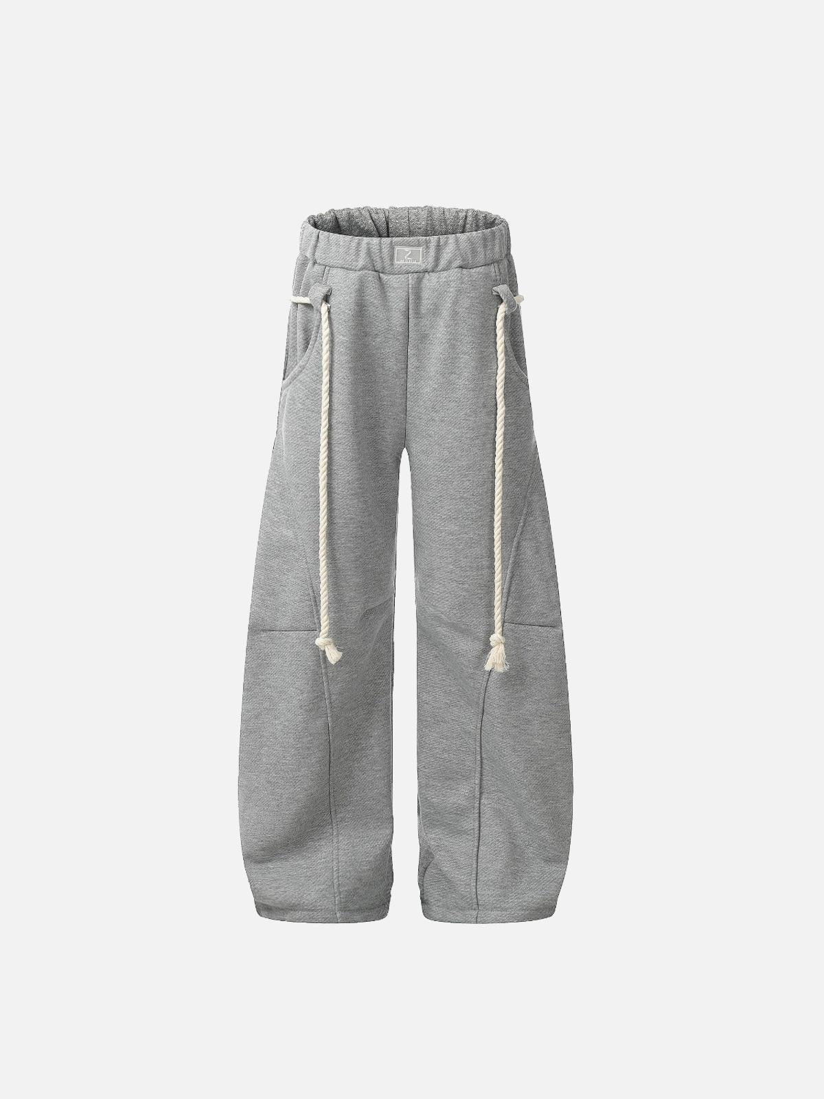 Retro Curved Drape Sweatpants