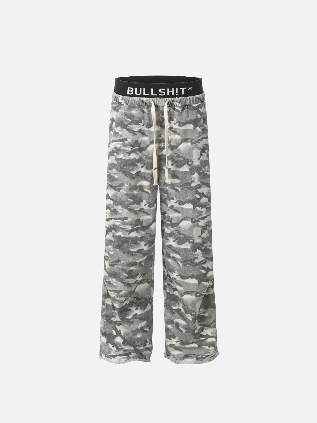 Retro Fake Two-Piece Camouflage Pants