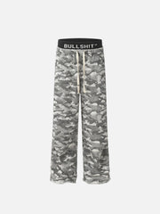 Retro Fake Two-Piece Camouflage Pants