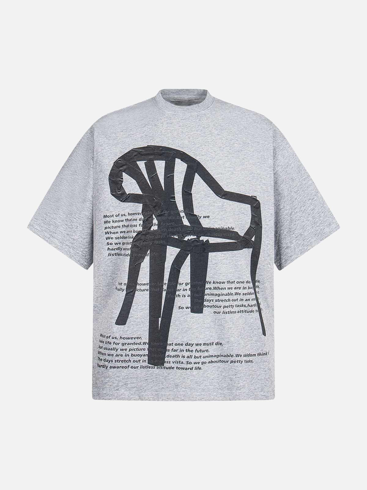 Retro Graffiti Chair Lettering T-Shirt