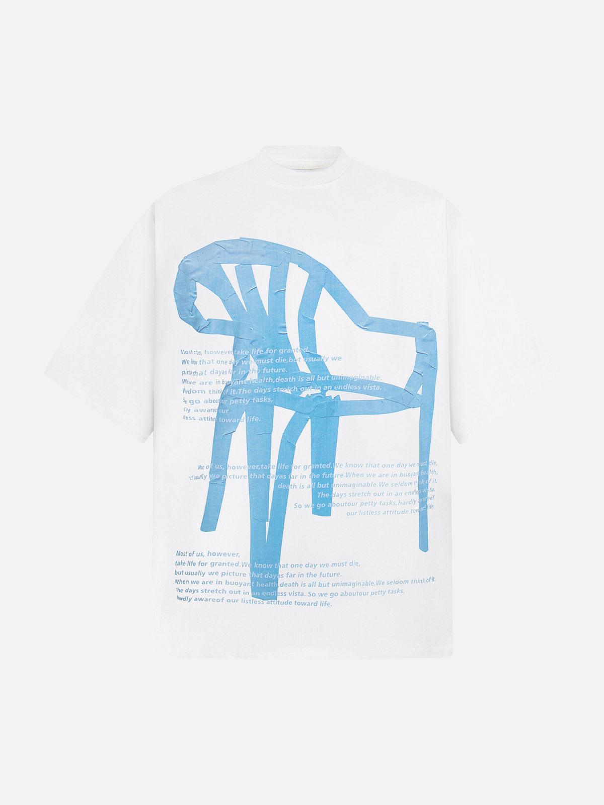 Retro Graffiti Chair Lettering T-Shirt