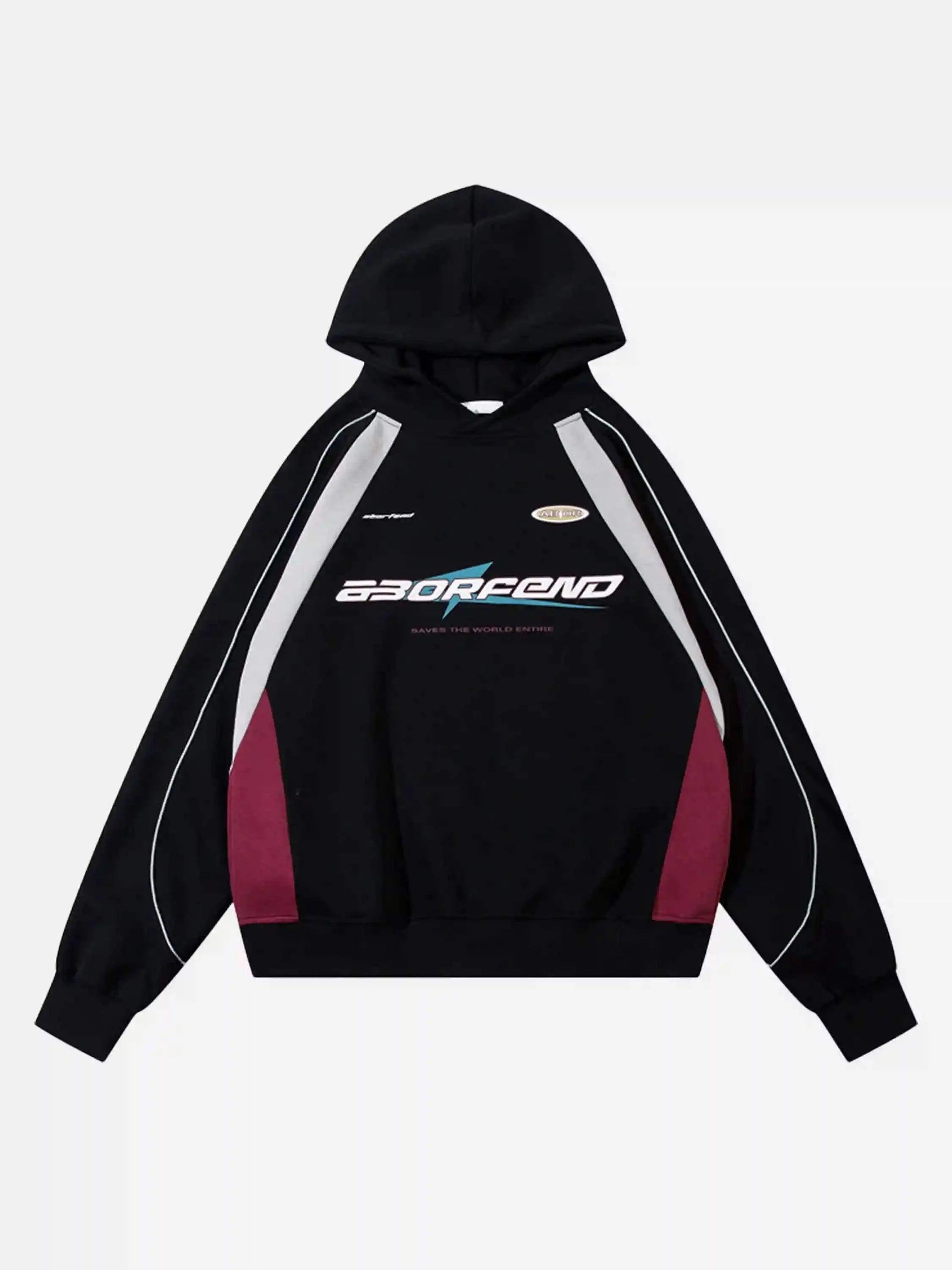 Retro Patchwork Hip-Hop Hoodie