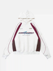 Retro Patchwork Hip-Hop Hoodie