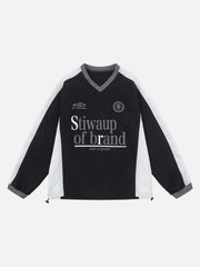 Retro Patchwork Long-Sleeved T-Shirt