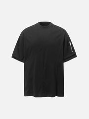 Retro Washed Deconstruction Functional Pocket T-Shirt